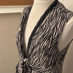 All Saints Zebra Print Sleeveless Top